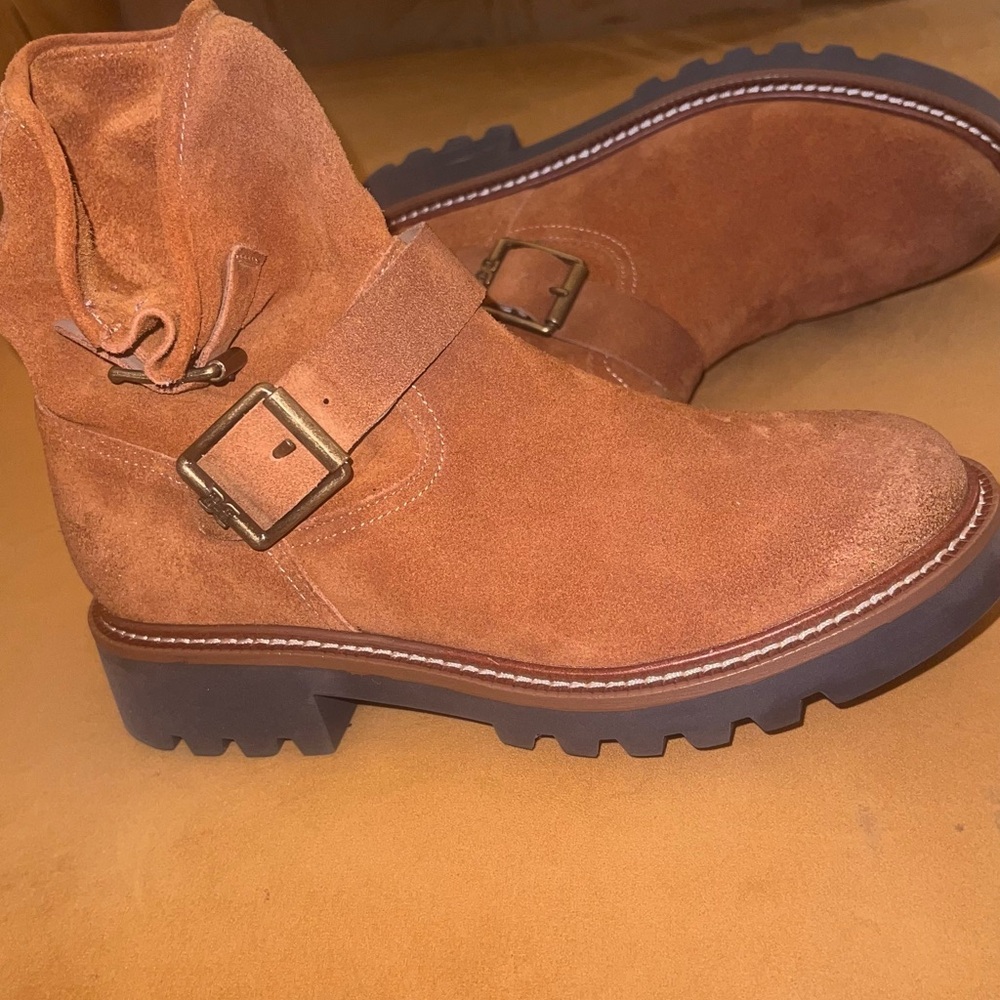 Sam Edelman suede cognac Kinsley Bootie.